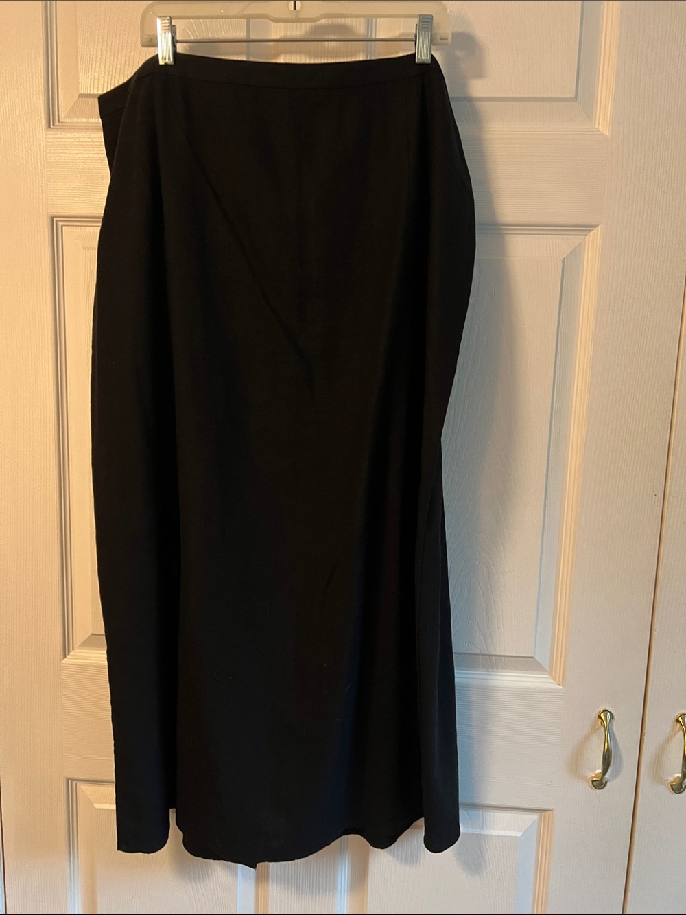 NWOT Women's Black Linen column Maxi Skirt - Sleek - 2x